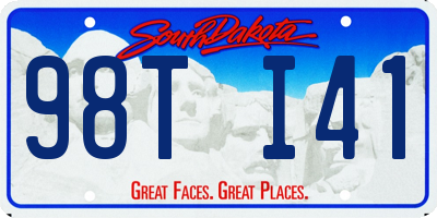 SD license plate 98TI41
