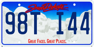 SD license plate 98TI44