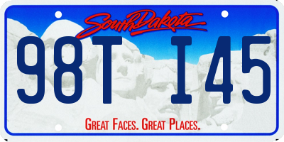 SD license plate 98TI45