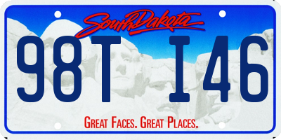 SD license plate 98TI46