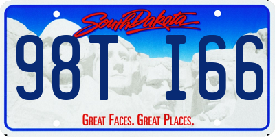 SD license plate 98TI66