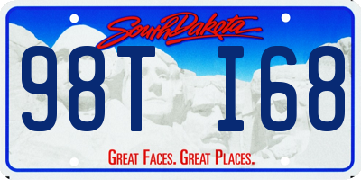 SD license plate 98TI68