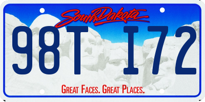 SD license plate 98TI72