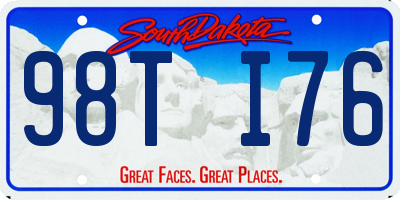 SD license plate 98TI76