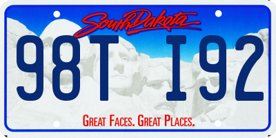 SD license plate 98TI92