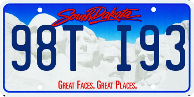 SD license plate 98TI93