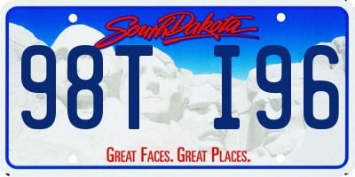 SD license plate 98TI96