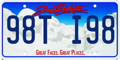 SD license plate 98TI98