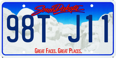 SD license plate 98TJ11