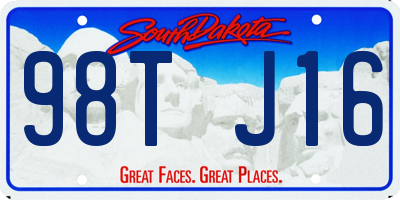 SD license plate 98TJ16