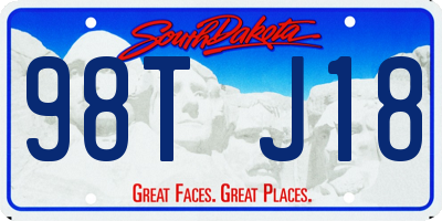 SD license plate 98TJ18