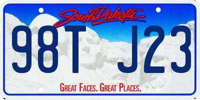 SD license plate 98TJ23