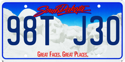 SD license plate 98TJ30