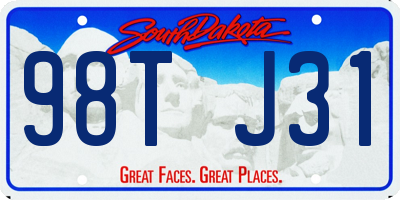 SD license plate 98TJ31