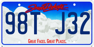 SD license plate 98TJ32