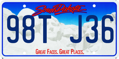 SD license plate 98TJ36