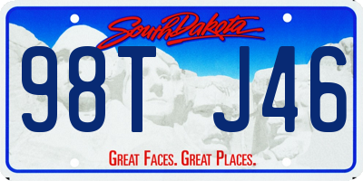 SD license plate 98TJ46