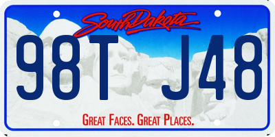 SD license plate 98TJ48