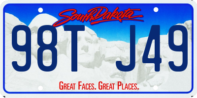 SD license plate 98TJ49