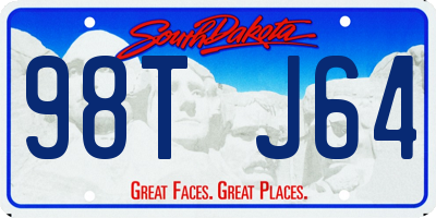 SD license plate 98TJ64