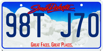 SD license plate 98TJ70