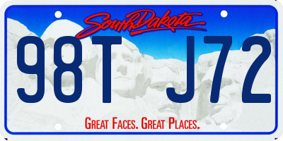 SD license plate 98TJ72