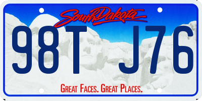 SD license plate 98TJ76