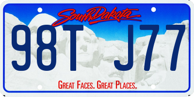 SD license plate 98TJ77