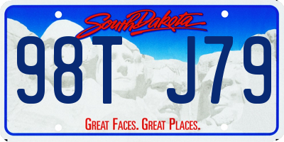 SD license plate 98TJ79