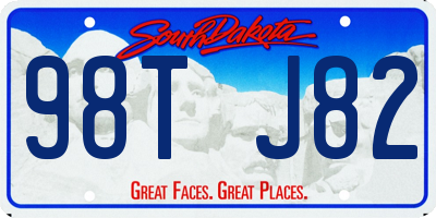 SD license plate 98TJ82