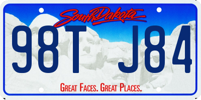 SD license plate 98TJ84