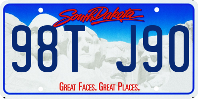 SD license plate 98TJ90