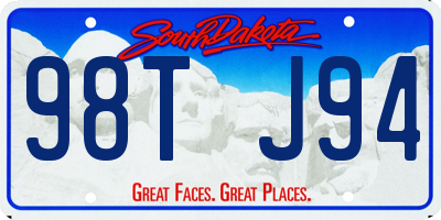 SD license plate 98TJ94