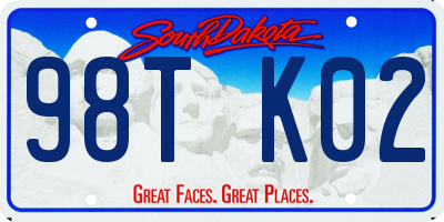 SD license plate 98TK02