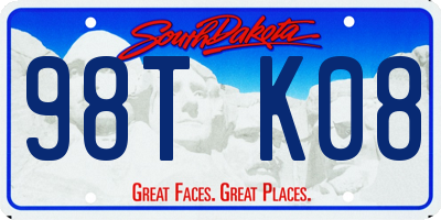 SD license plate 98TK08