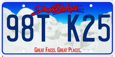 SD license plate 98TK25
