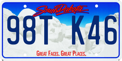 SD license plate 98TK46