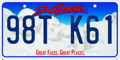 SD license plate 98TK61