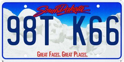SD license plate 98TK66