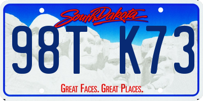 SD license plate 98TK73