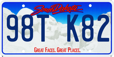 SD license plate 98TK82