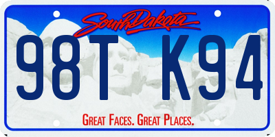 SD license plate 98TK94