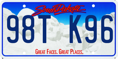 SD license plate 98TK96