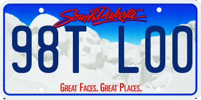 SD license plate 98TL00