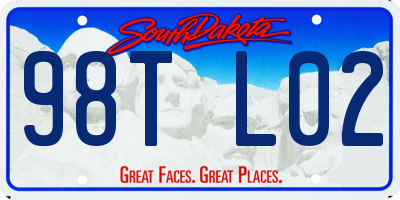 SD license plate 98TL02