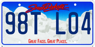 SD license plate 98TL04