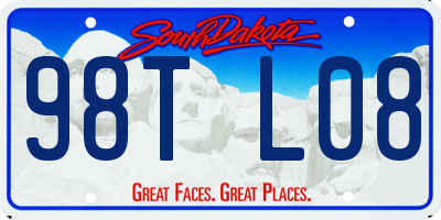 SD license plate 98TL08