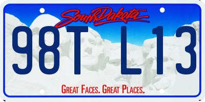 SD license plate 98TL13