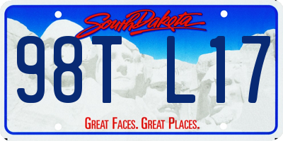 SD license plate 98TL17