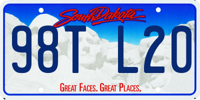 SD license plate 98TL20
